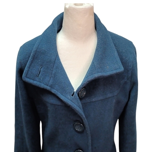 LARRY Levine Vintage Peacoat wool/poly blend Size Small - Picture 5 of 8